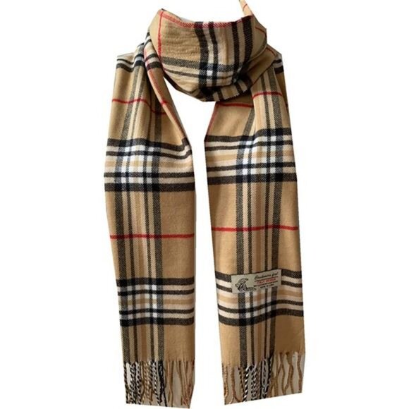 Super Soft Unisex Luxurious Classic Cashmere Feel Wrap Scarf Plaid Scarves - Picture 1 of 2